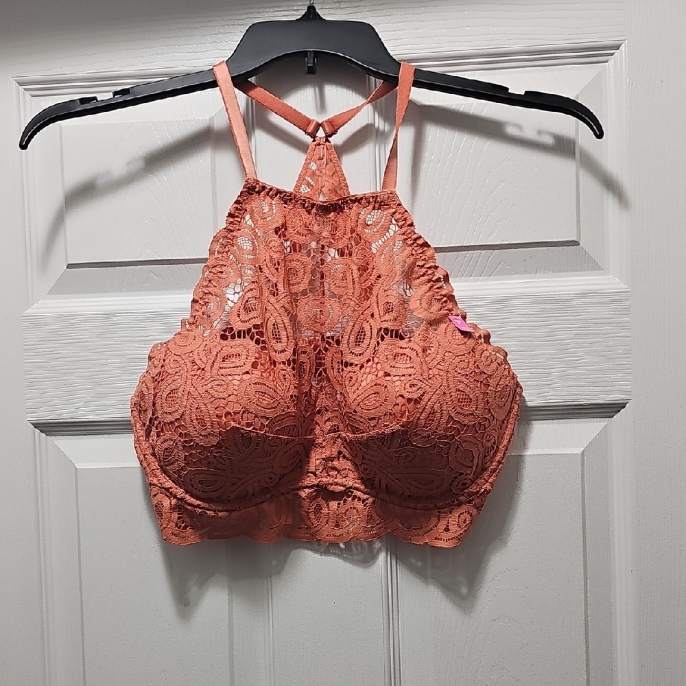 PINK Victoria's Secret‎ Orange Lace Bralette New Without Tags